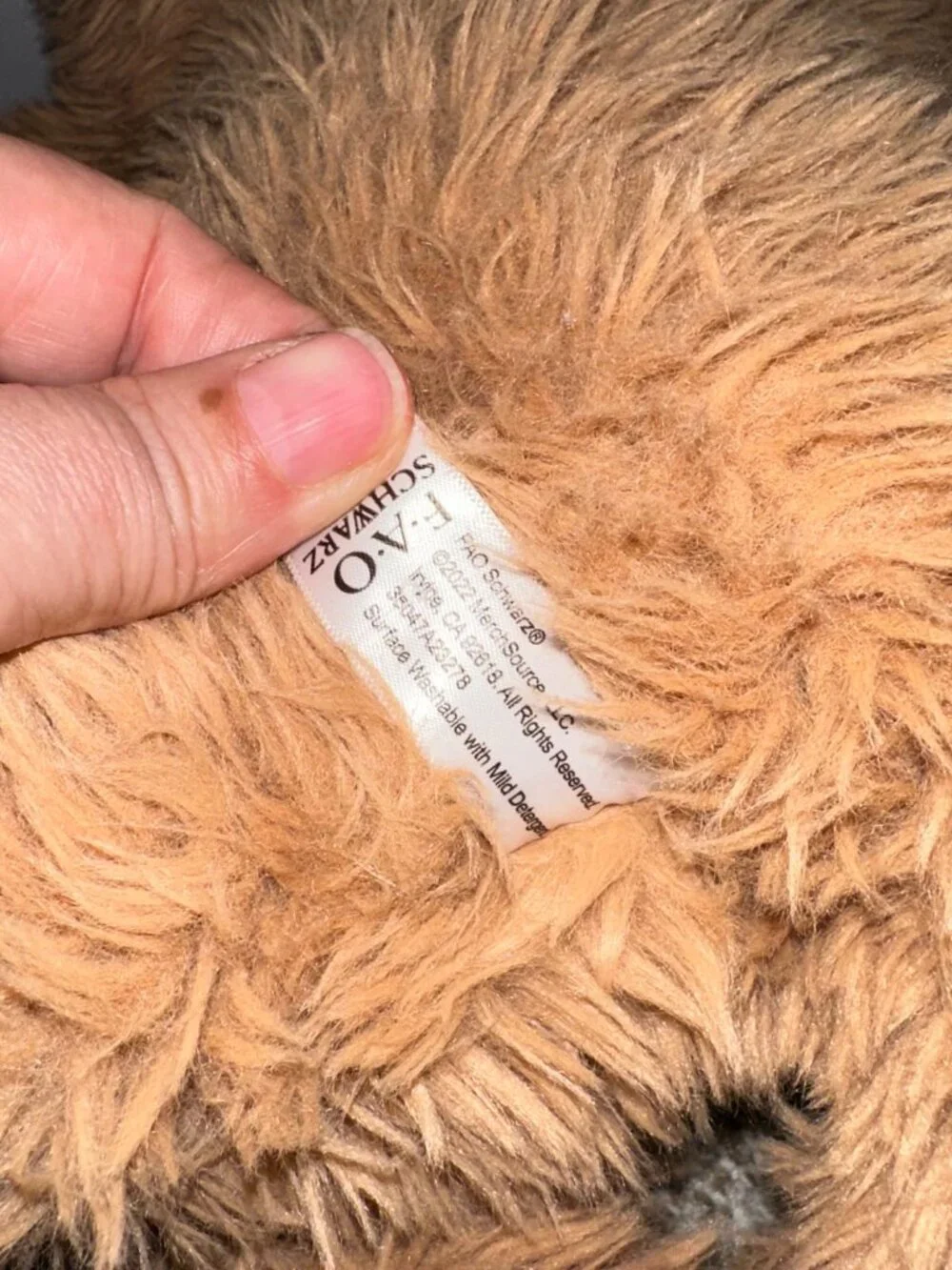 FAO Schwarz Plush Puppy Floppy Doodle Dog brown shaggy fluffy 19
